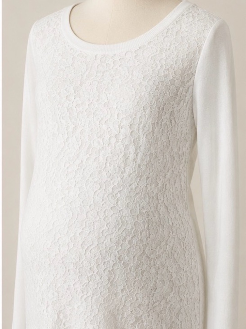 Pea in the Pod White detailed maternity Summer Sweater